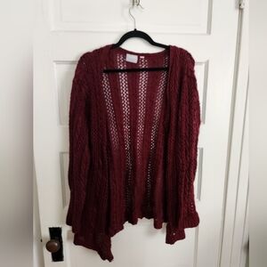 Sonoma Maroon Caridgan Size Large